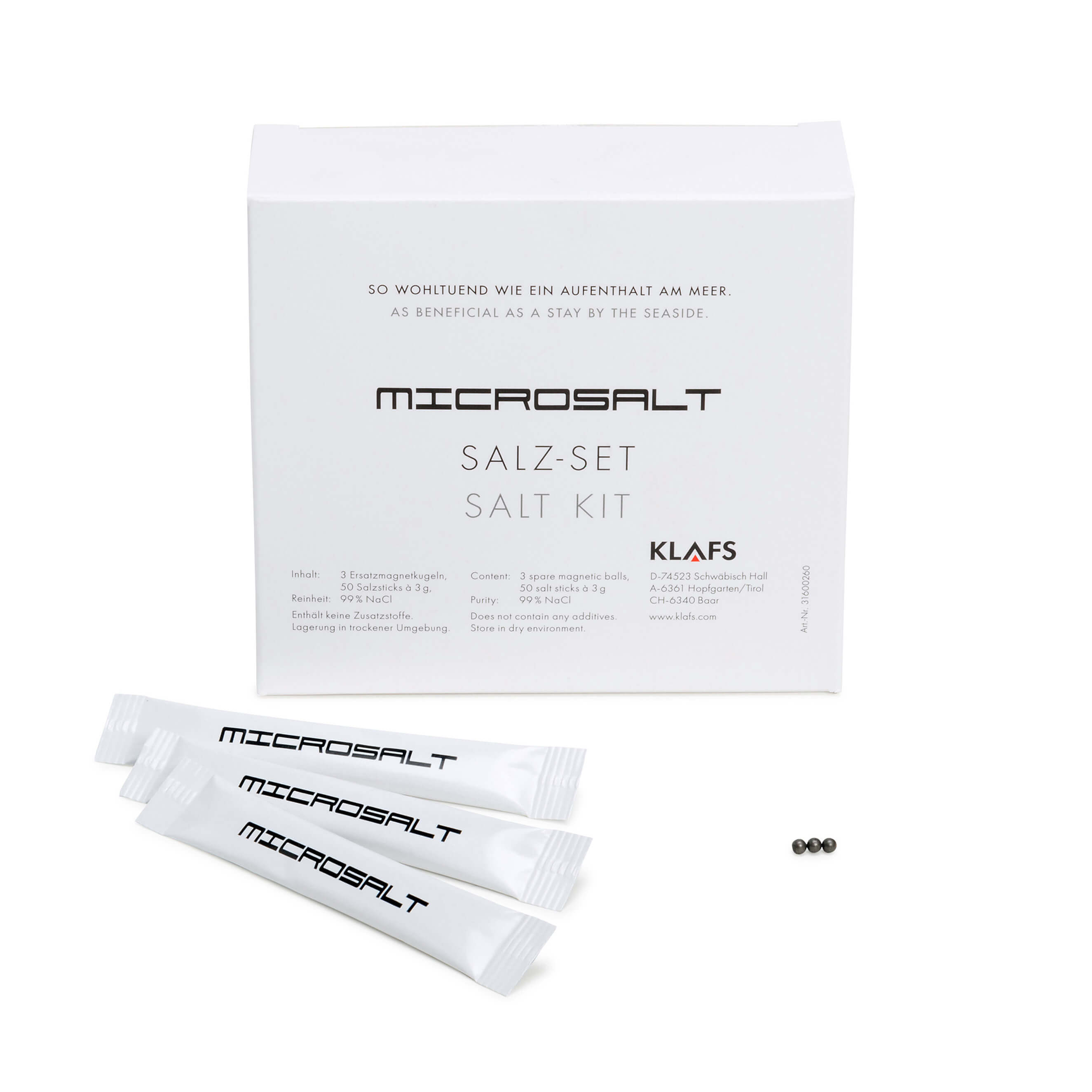 Nachfüllpack Salz inkl. 3 Ersatzkugeln für SaltProX